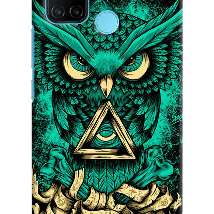 Green Owl Realme C17/Realme 7i Hard Case Back Cover by Casekaro