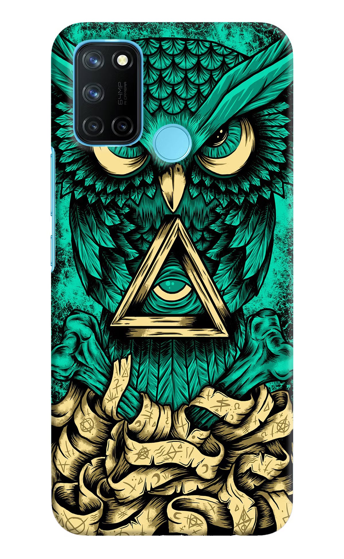Green Owl Realme C17/Realme 7i Hard Case Back Cover by Casekaro
