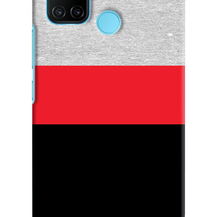 Tri Color Pattern Realme C17/Realme 7i Hard Case Back Cover by Casekaro