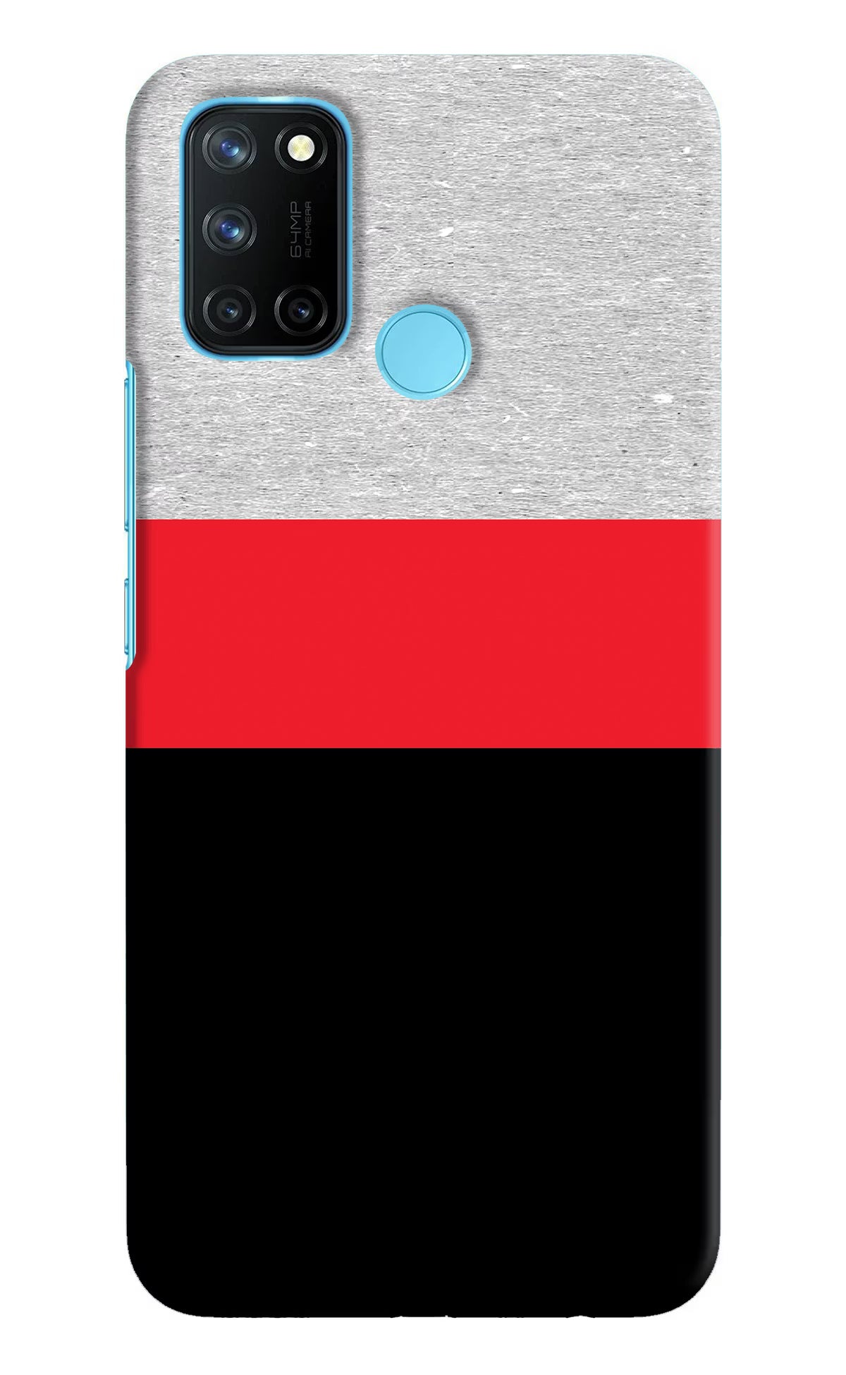 Tri Color Pattern Realme C17/Realme 7i Hard Case Back Cover by Casekaro