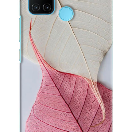 White Pink Leaf Realme C17/Realme 7i Hard Case Back Cover by Casekaro