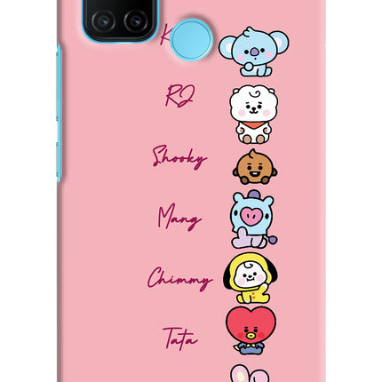 BTS names Realme C17/Realme 7i Hard Case Back Cover by Casekaro