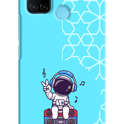 Cute Astronaut Chilling Realme C17/Realme 7i Hard Case Back Cover by Casekaro