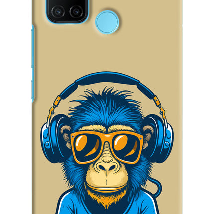 Monkey Headphone Realme C17/Realme 7i Hard Case Back Cover by Casekaro