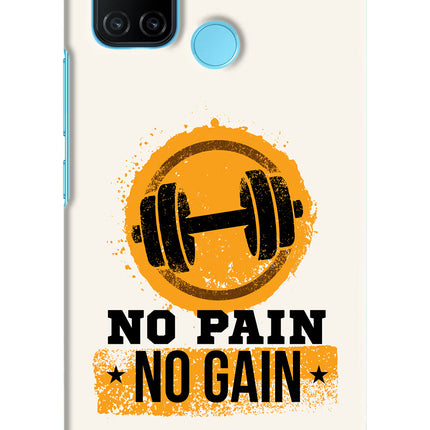 No Pain No Gain Realme C17/Realme 7i Hard Case Back Cover by Casekaro