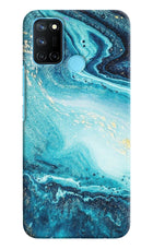 Blue Glitter Marble Realme C17/Realme 7i Hard Case Back Cover by Casekaro