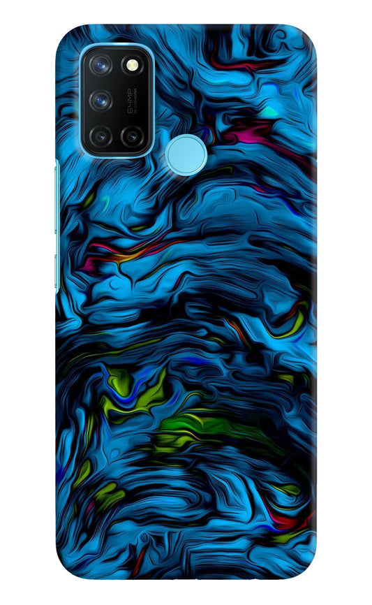 Dark Blue Abstract Realme C17/Realme 7i Hard Case Back Cover by Casekaro
