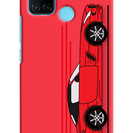 Red Velocity Realme C17/Realme 7i Hard Case Back Cover by Casekaro