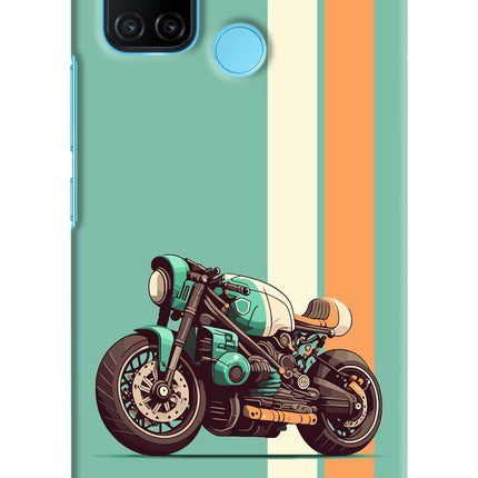 Striped Moto Drift Realme C17/Realme 7i Hard Case Back Cover by Casekaro