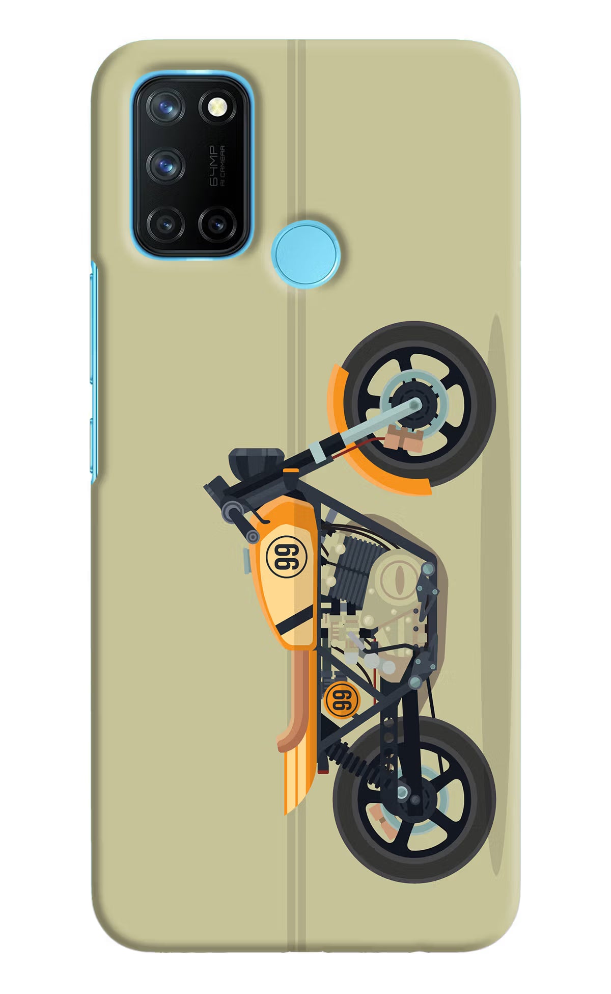 Vertical Speedster Realme C17/Realme 7i Hard Case Back Cover by Casekaro
