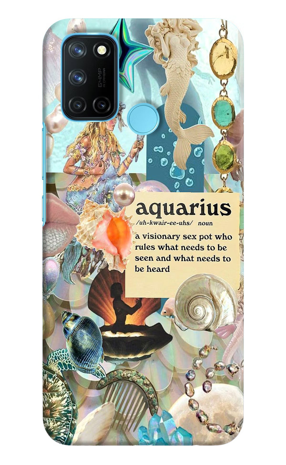 Aquarius Zodiac Realme C17/Realme 7i Hard Case Back Cover by Casekaro