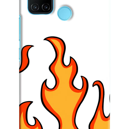 Fired Up – White Realme C17/Realme 7i Hard Case Back Cover by Casekaro