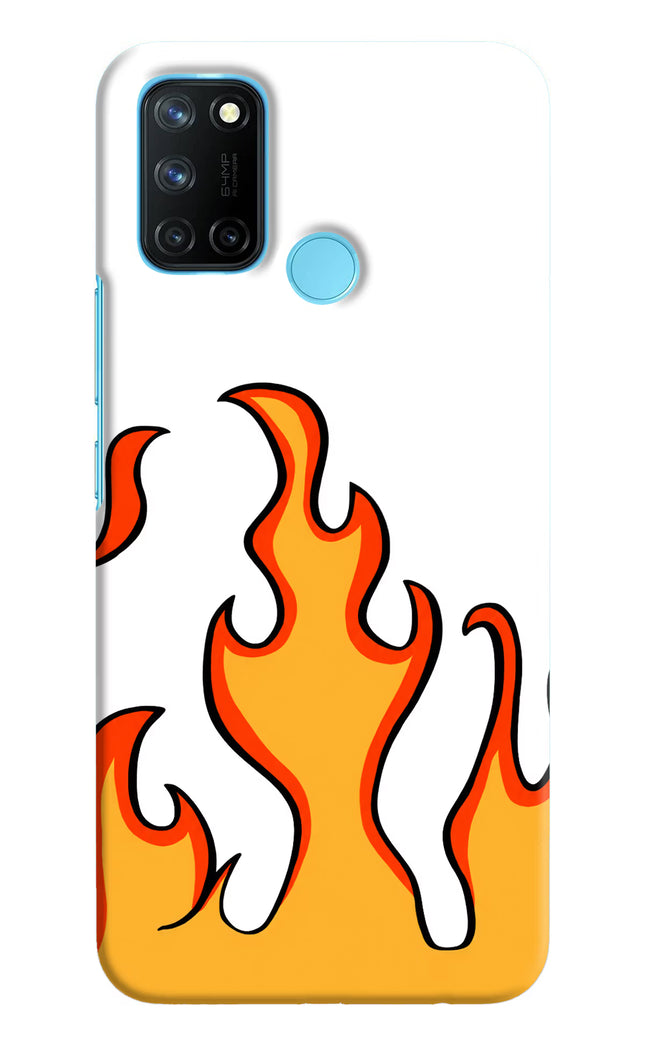 Fired Up – White Realme C17/Realme 7i Hard Case Back Cover by Casekaro