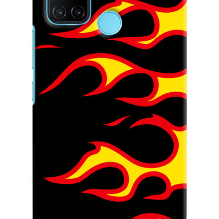 Side Sweep Flames Realme C17/Realme 7i Hard Case Back Cover by Casekaro