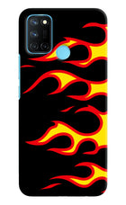 Side Sweep Flames Realme C17/Realme 7i Hard Case Back Cover by Casekaro