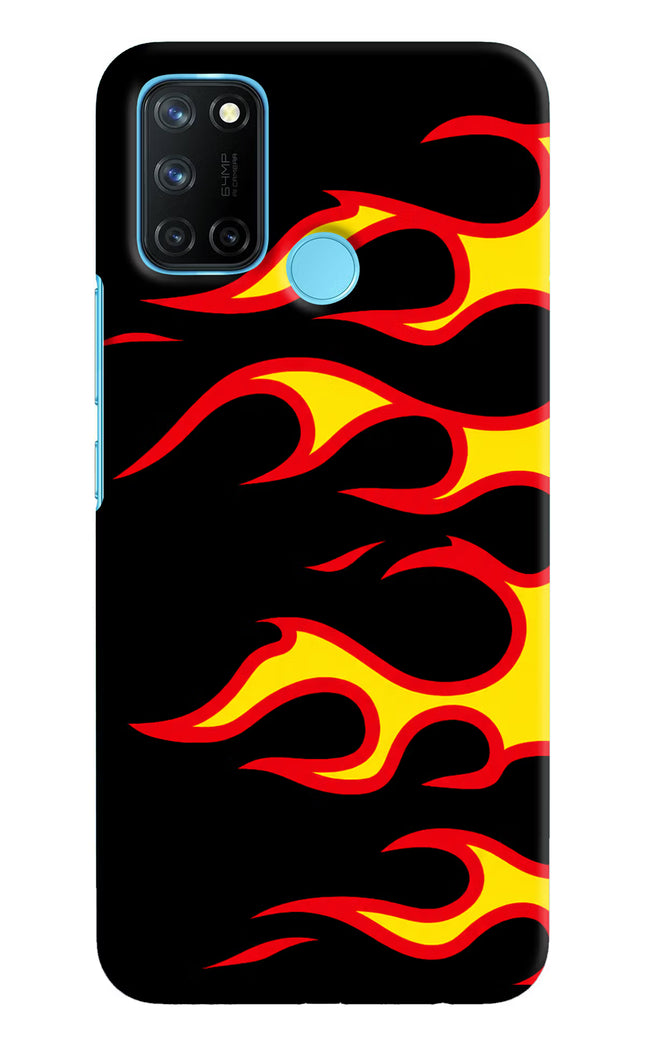 Side Sweep Flames Realme C17/Realme 7i Hard Case Back Cover by Casekaro