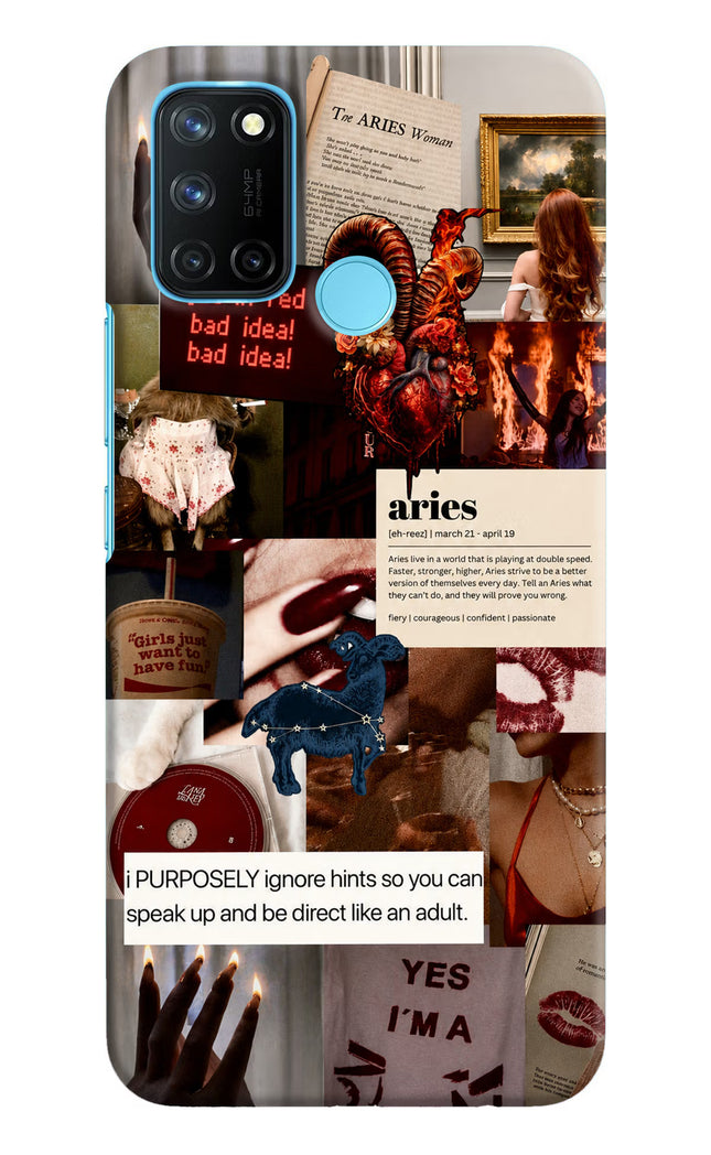 Zodiac Aries Realme C17/Realme 7i Hard Case Back Cover by Casekaro