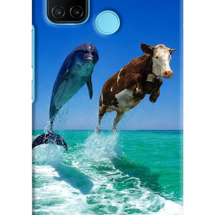 Dolphin vs Cow Realme C17/Realme 7i Hard Case Back Cover by Casekaro