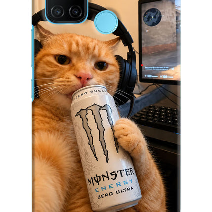 Gamer Cat Energy Realme C17/Realme 7i Hard Case Back Cover by Casekaro