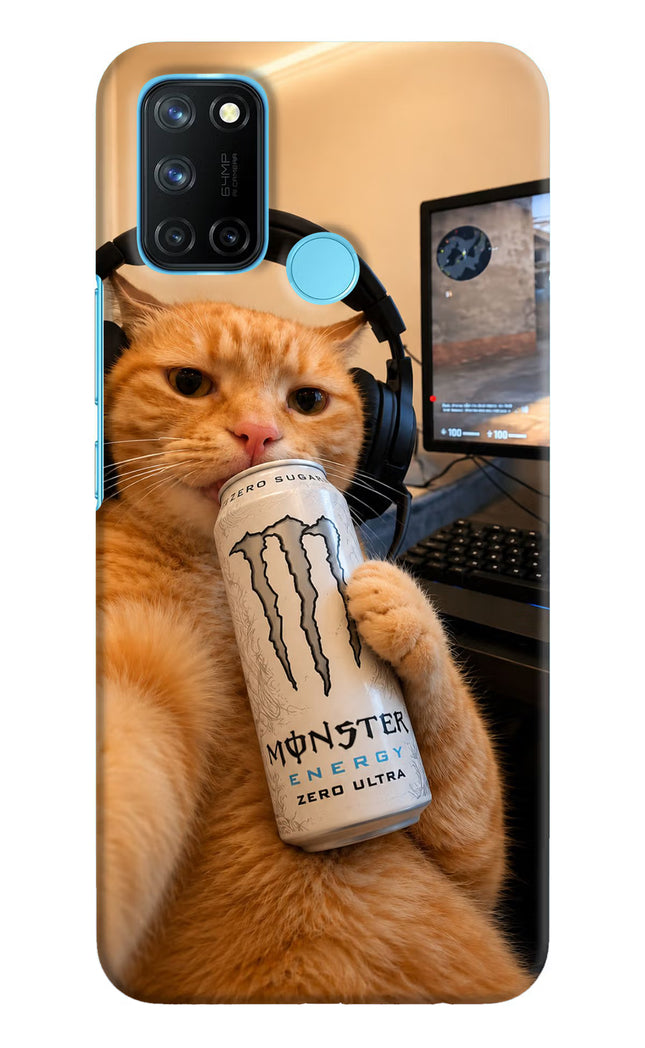 Gamer Cat Energy Realme C17/Realme 7i Hard Case Back Cover by Casekaro