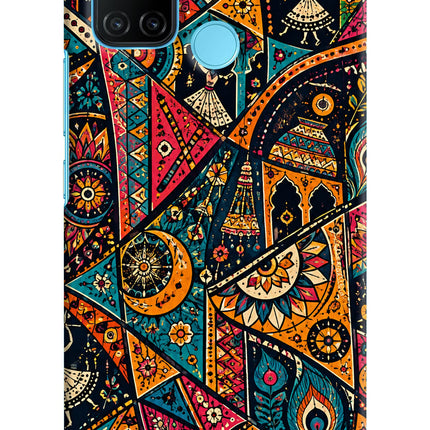 Folk Print Realme C17/Realme 7i Hard Case Back Cover by Casekaro
