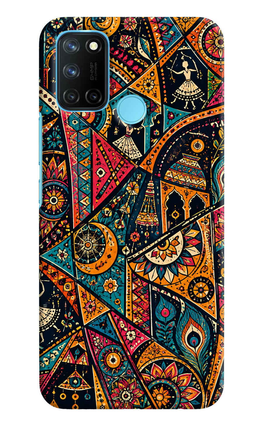 Folk Print Realme C17/Realme 7i Back Cover, Hard case