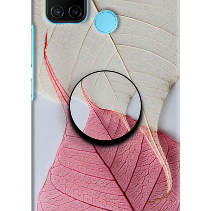 White Pink Leaf Realme C17/Realme 7i Pop Case by Casekaro