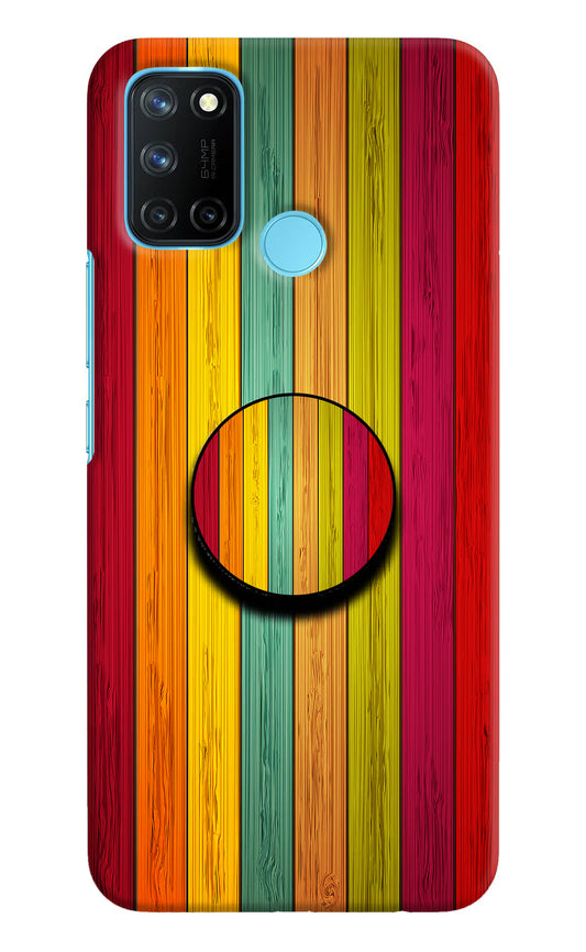 Multicolor Wooden Realme C17/Realme 7i Pop Case by Casekaro