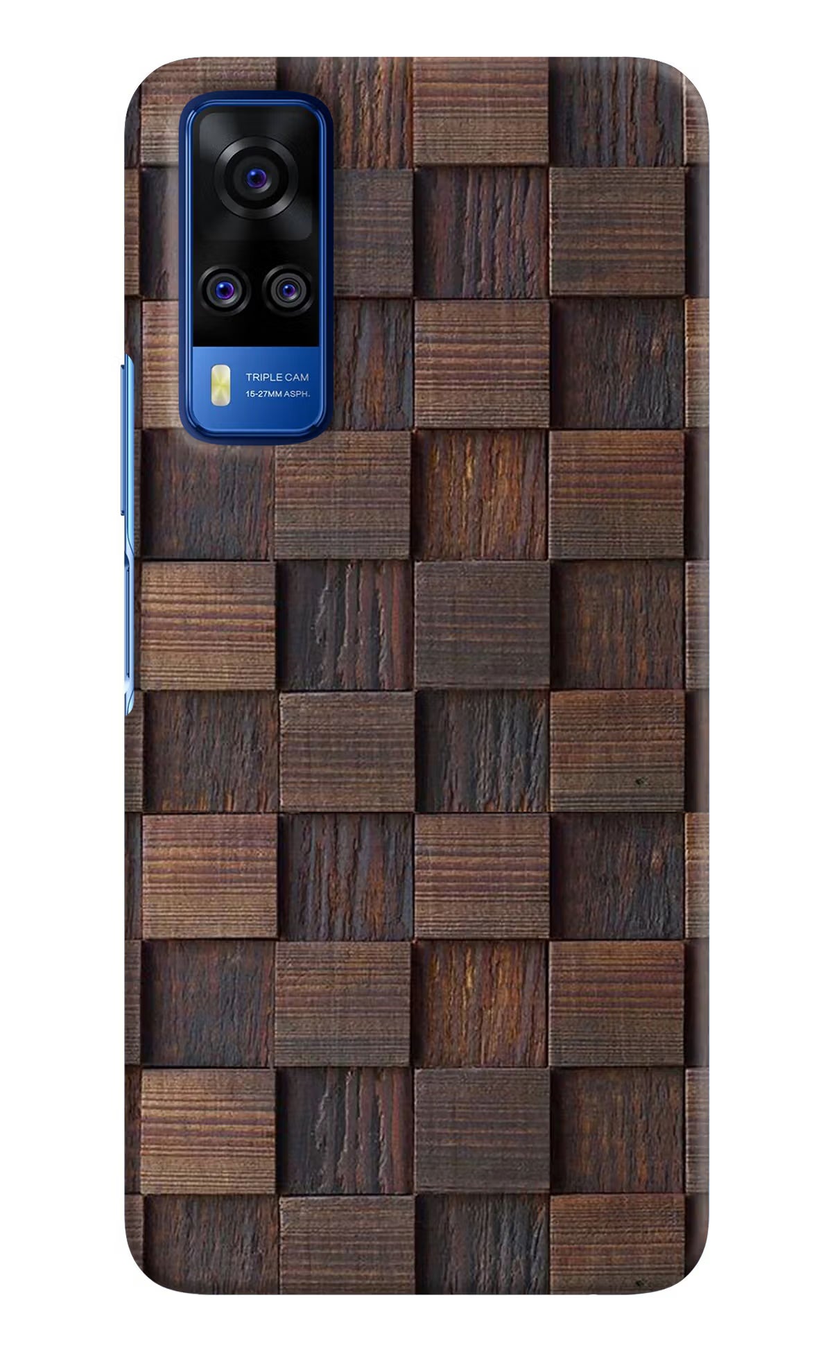 Wooden Cube Design Vivo Y51A/Y51 2020 Hard Case Back Cover by Casekaro