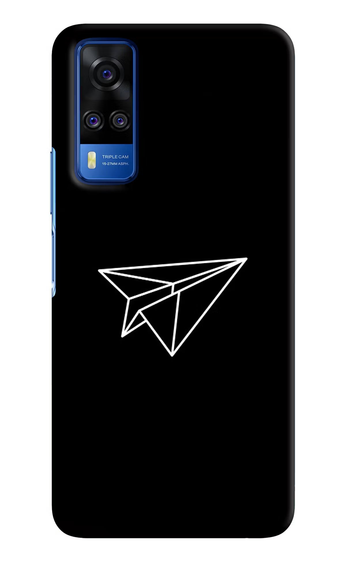 Paper Plane White Vivo Y51A/Y51 2020 Hard Case Back Cover by Casekaro