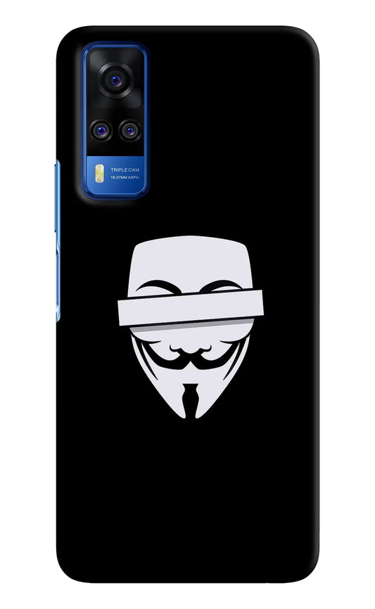 Anonymous Face Vivo Y51A/Y51 2020 Hard Case Back Cover by Casekaro