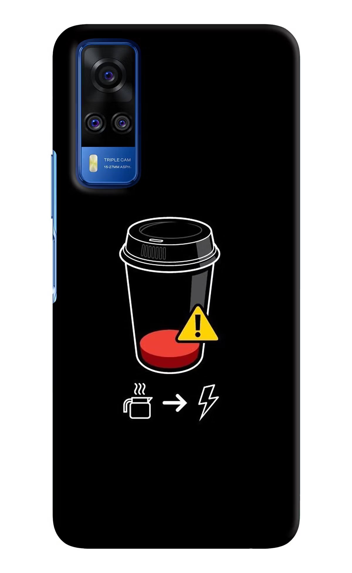 Coffee Vivo Y51A/Y51 2020 Hard Case Back Cover by Casekaro