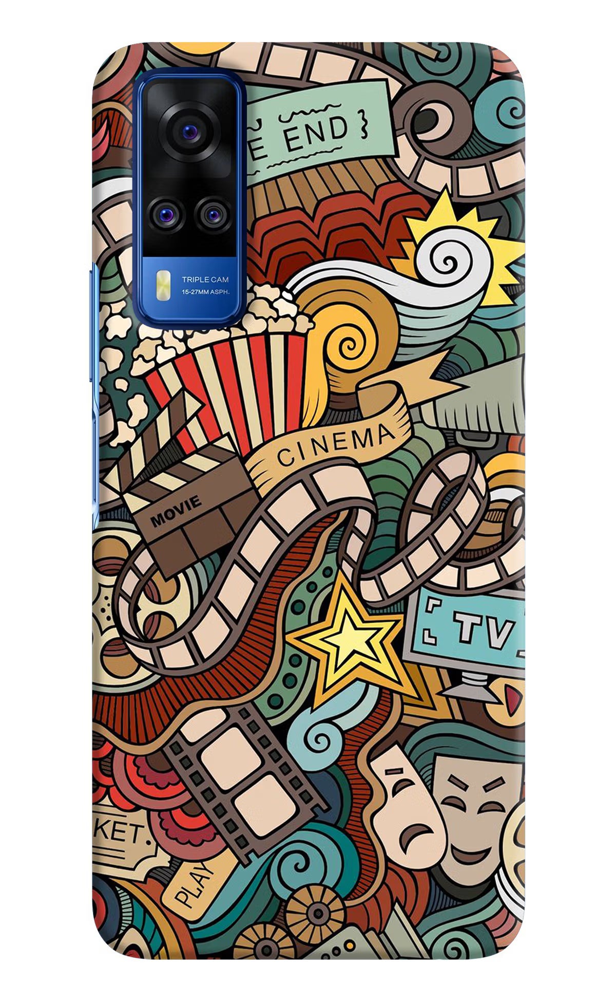 Cinema Abstract Vivo Y51A/Y51 2020 Hard Case Back Cover by Casekaro