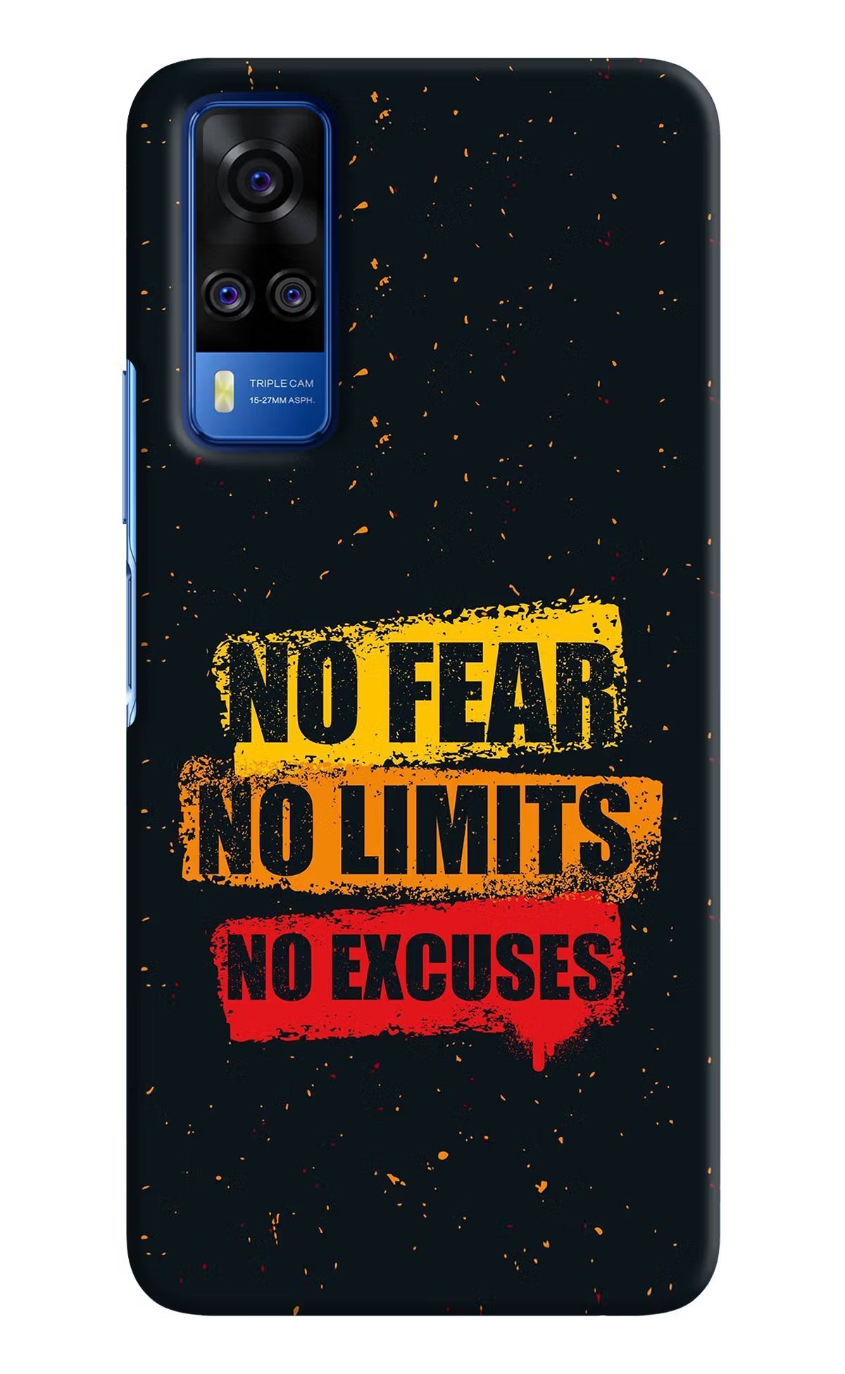 No Fear No Limits No Excuse Vivo Y51A/Y51 2020 Hard Case Back Cover by Casekaro