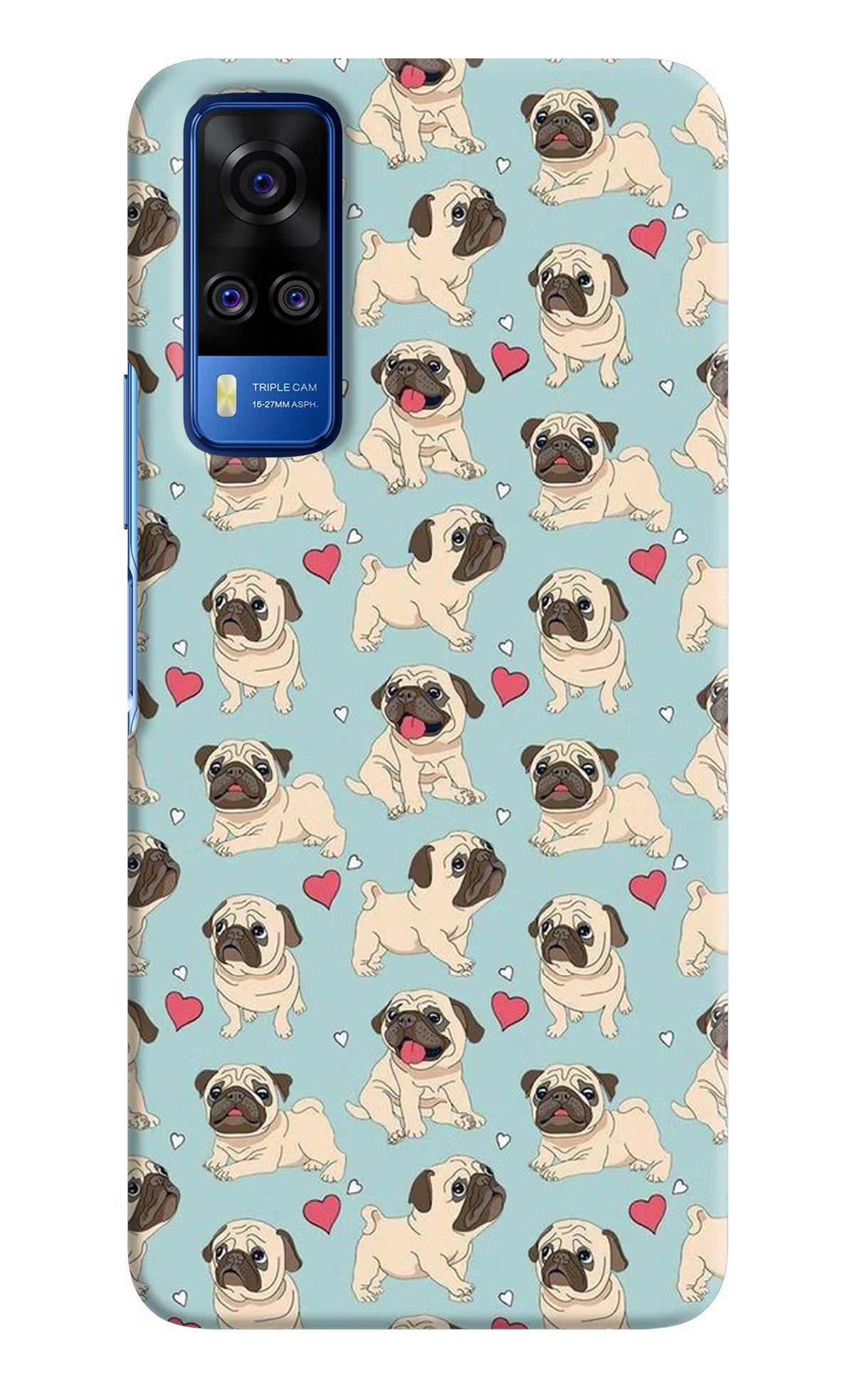Pug Dog Vivo Y51A/Y51 2020 Hard Case Back Cover by Casekaro
