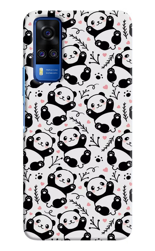 Cute Panda Vivo Y51A/Y51 2020 Hard Case Back Cover by Casekaro