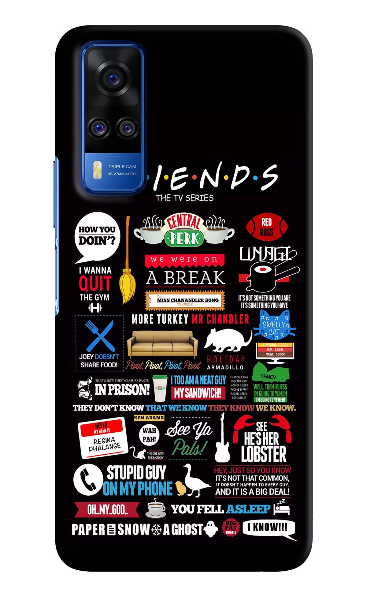 FRIENDS Vivo Y51A/Y51 2020 Hard Case Back Cover by Casekaro