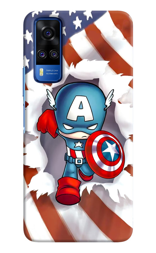 Captain America Vivo Y51A/Y51 2020 Hard Case Back Cover by Casekaro