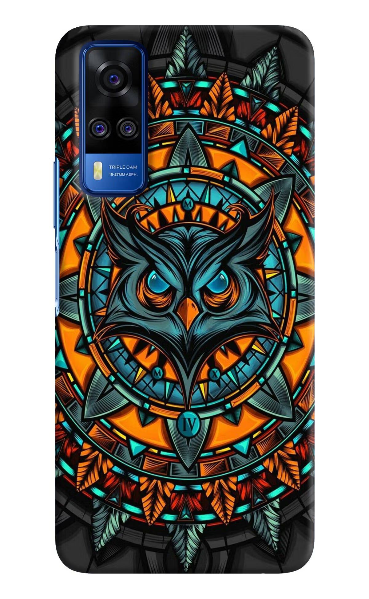 Angry Owl Art Vivo Y51A/Y51 2020 Hard Case Back Cover by Casekaro