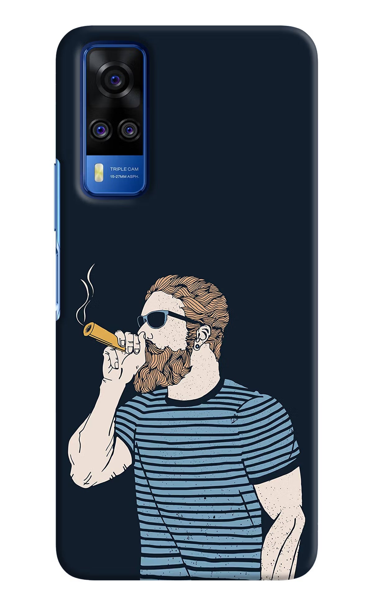Smoking Vivo Y51A/Y51 2020 Hard Case Back Cover by Casekaro