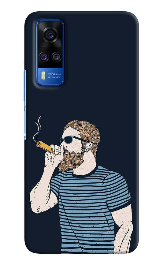 Smoking Vivo Y51A/Y51 2020 Hard Case Back Cover by Casekaro