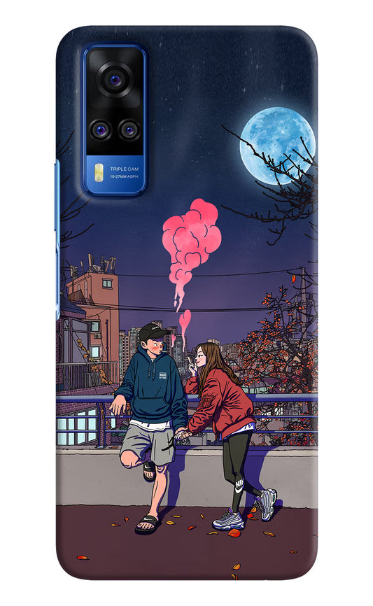 Chilling Couple Vivo Y51A/Y51 2020 Hard Case Back Cover by Casekaro