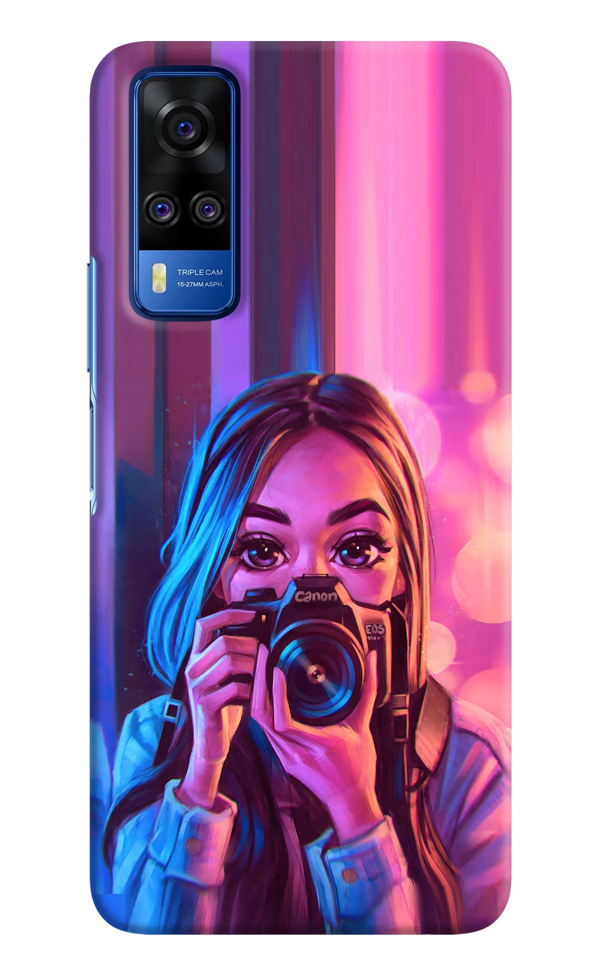 Girl Photographer Vivo Y51A/Y51 2020 Hard Case Back Cover by Casekaro