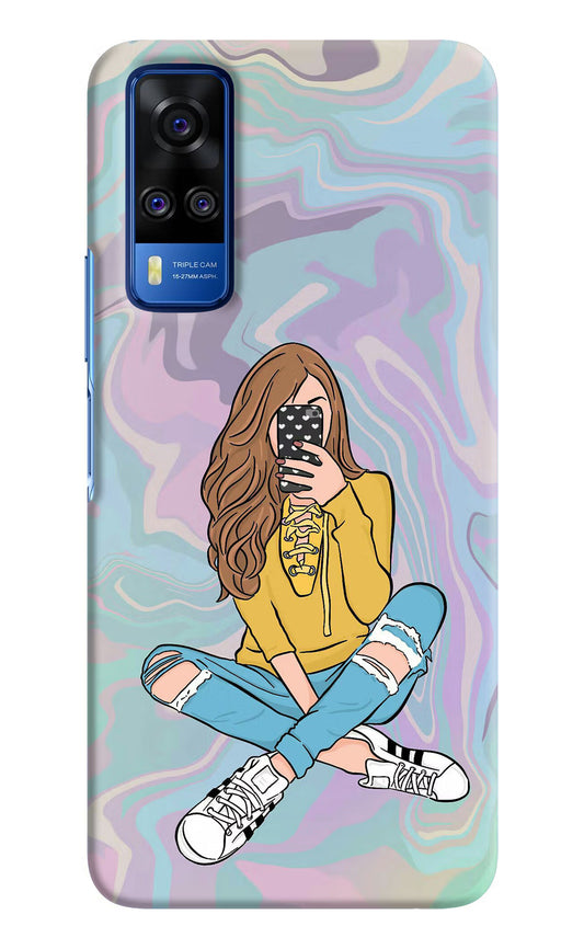 Selfie Girl Vivo Y51A/Y51 2020 Hard Case Back Cover by Casekaro