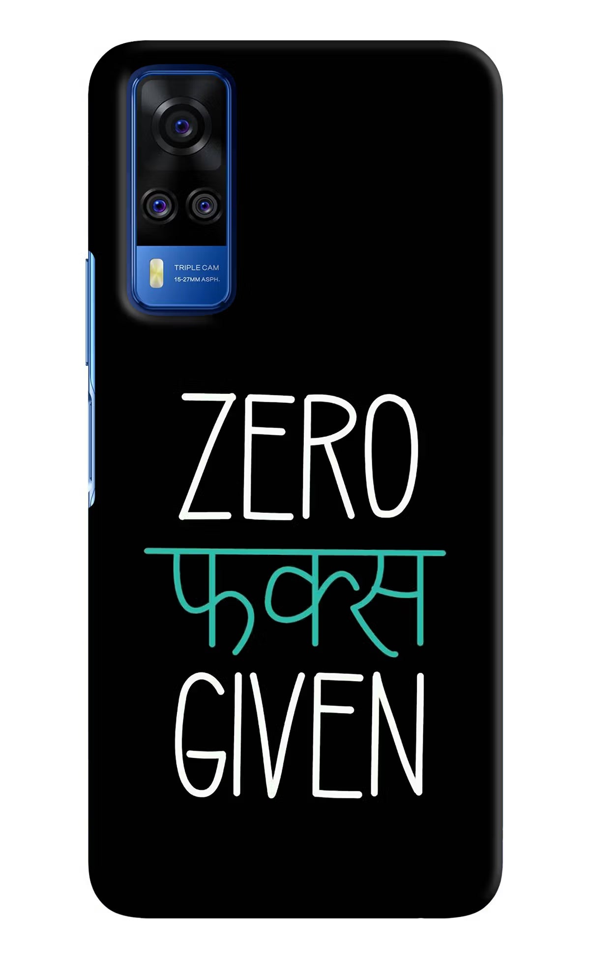 Zero Fucks Given Vivo Y51A/Y51 2020 Hard Case Back Cover by Casekaro