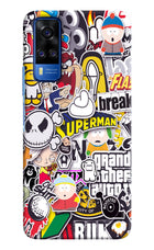 Sticker Bomb Vivo Y51A/Y51 2020 Hard Case Back Cover by Casekaro