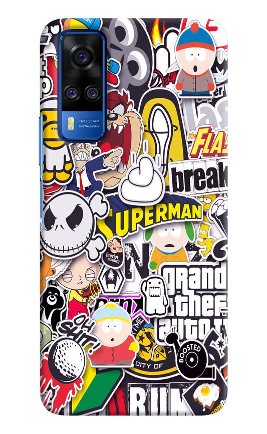 Sticker Bomb Vivo Y51A/Y51 2020 Hard Case Back Cover by Casekaro
