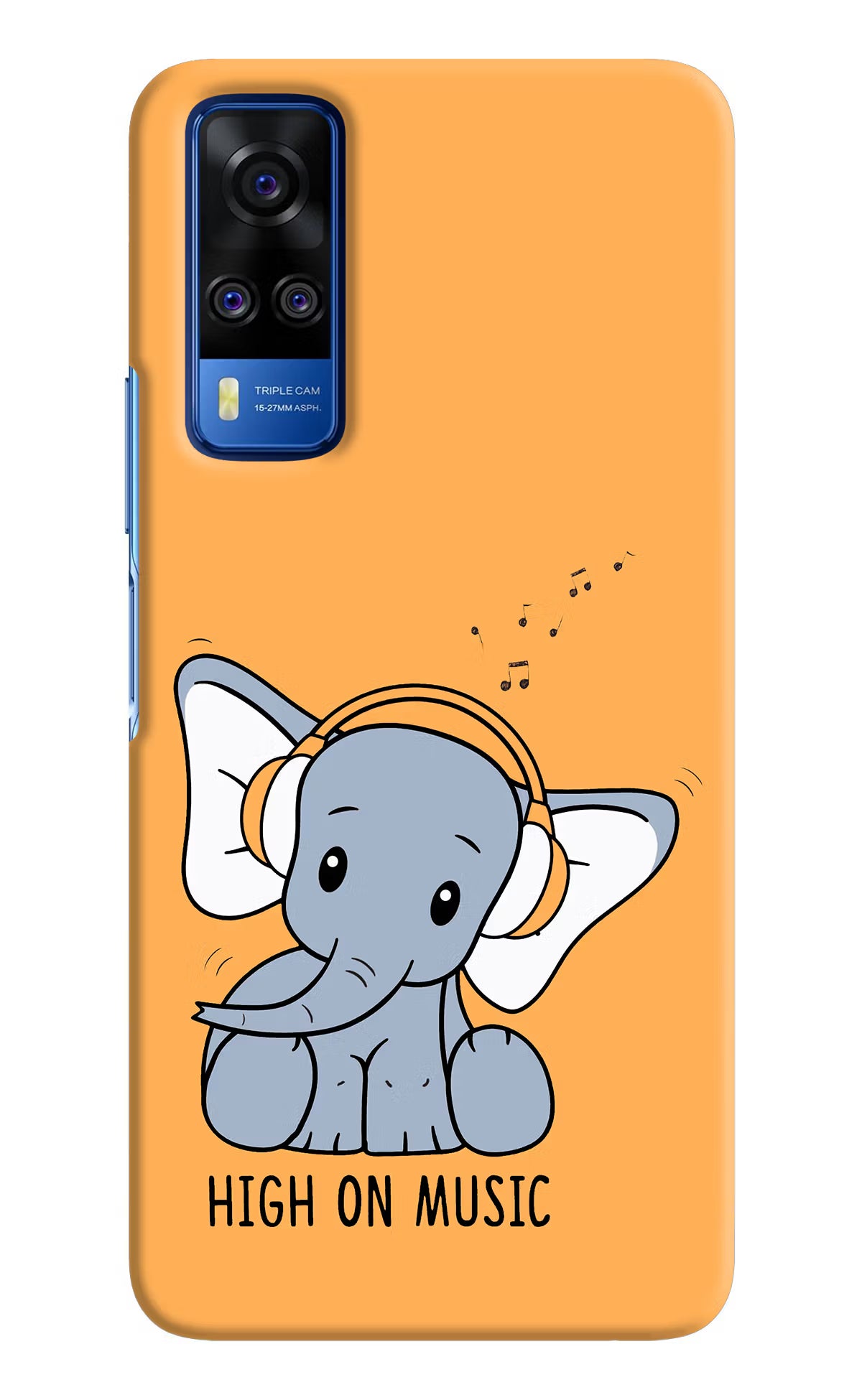 High On Music Vivo Y51A/Y51 2020 Hard Case Back Cover by Casekaro