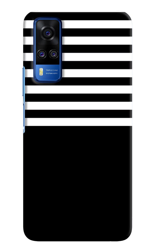 Black and White Print Vivo Y51A/Y51 2020 Hard Case Back Cover by Casekaro