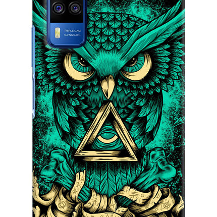 Green Owl Vivo Y51A/Y51 2020 Hard Case Back Cover by Casekaro